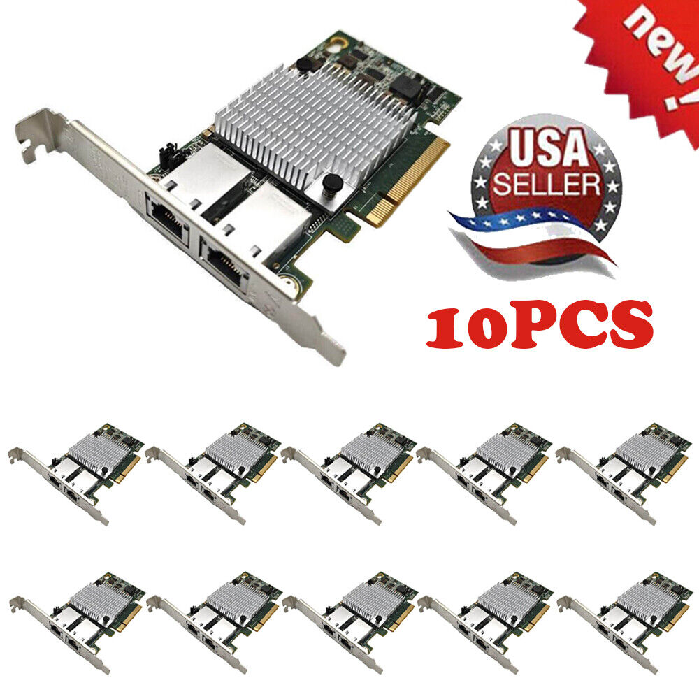 10x Intel X540-T2 X540-AT2 10G PCI-E Dual RJ45 Ports Ethernet Network Adapter US