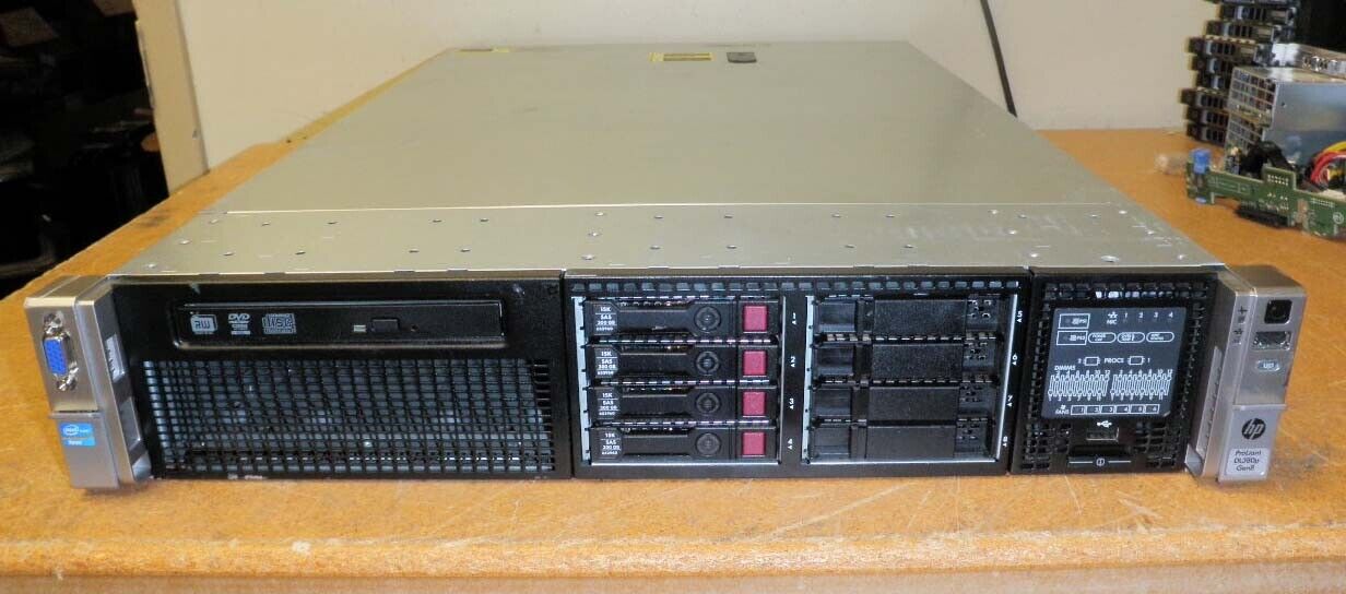 HP Proliant DL380p G8 Server-2x Xeon E5-2680 V2 2.7GHz-128GB-4x 450GB 10K