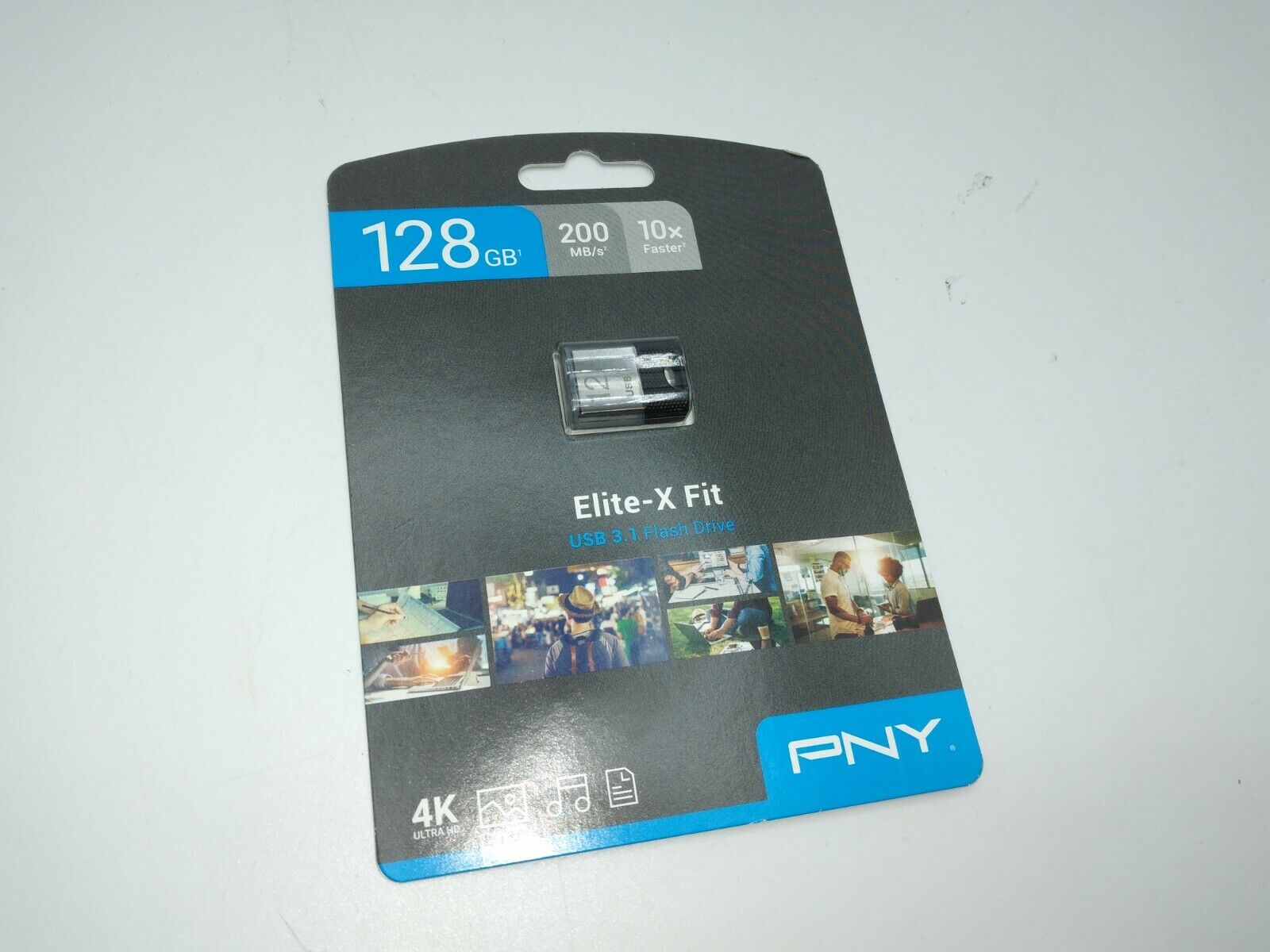 PNY P-FDI128EXFIT-GE 128GB Elite-X Fit USB 3.1 Flash Drive 10x Faster 4K -NIB