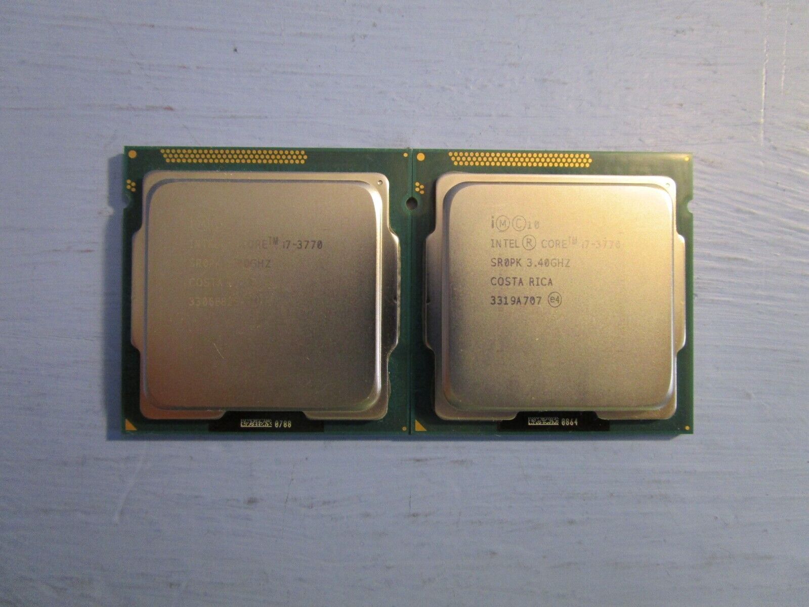 (Lot of 2) Intel Core i7-3770 SR0PK 3.40GHz LGA 1155 Desktop CPU Processor