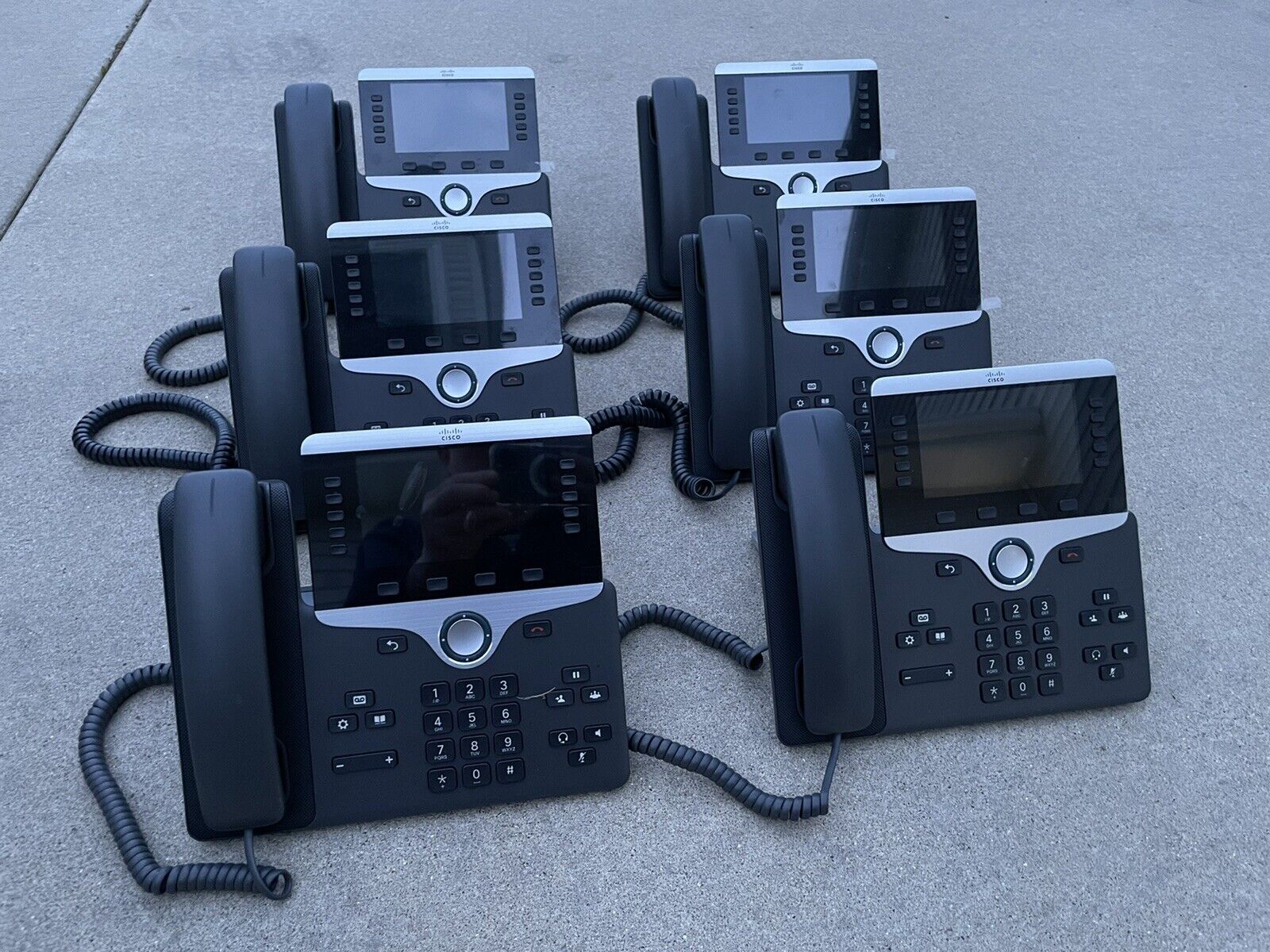 Lot of (6) Cisco CP-8851 VoIP PoE IP Color Display Business Phones