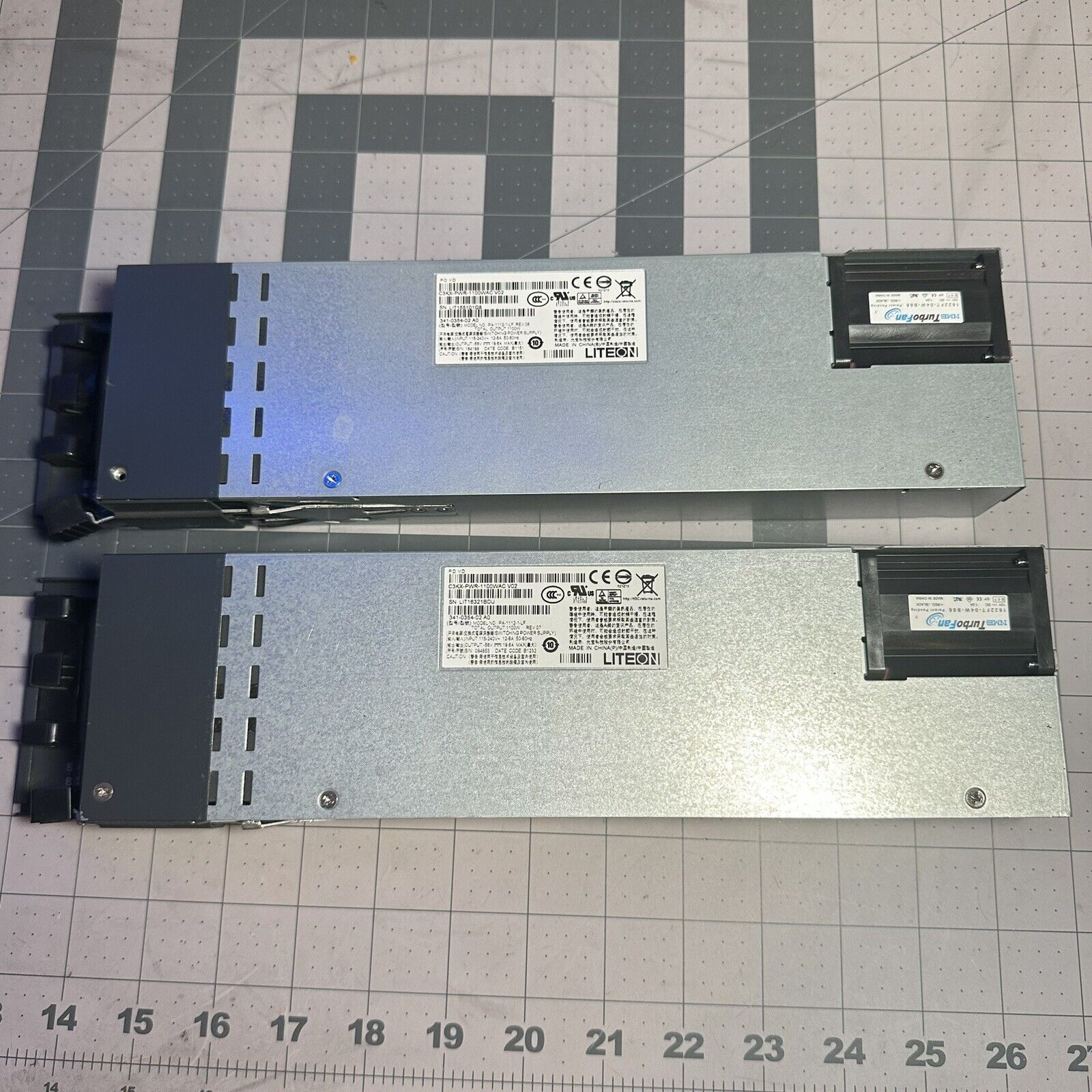 LOT OF 2 Cisco Catalyst C3KX-PWR-1100WAC V02 AC Power Supply FOR 3560X/3750X