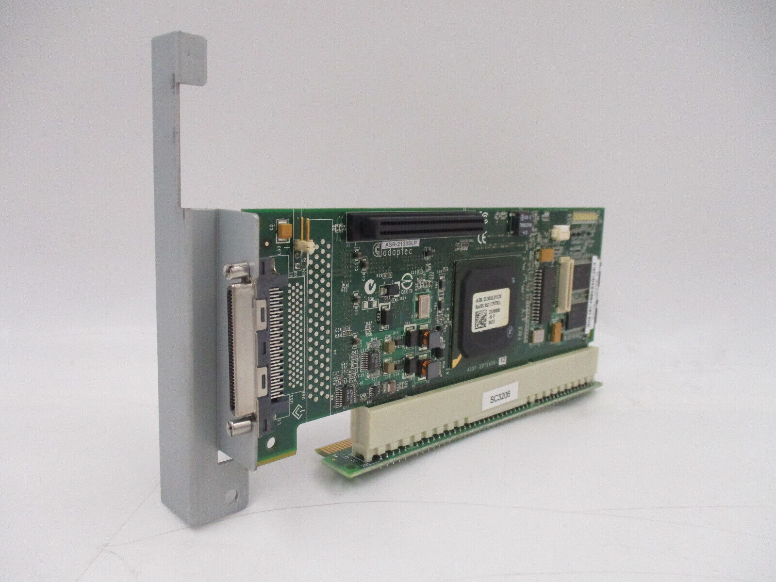 Adaptec ASR-2130SLP 128M SCSI Raid Controller Card with Bracket & Riser Tested