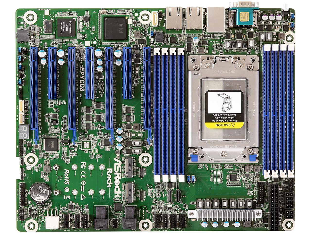 Asrock Rack EPYCD8 DDR4 Socket SP3 Motherboard ATX AMD EPYC 7002/7001 server