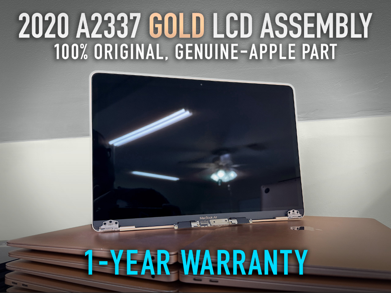 GENUINE APPLE 2020 A2337 Gold LCD Display Assembly MacBook 13\