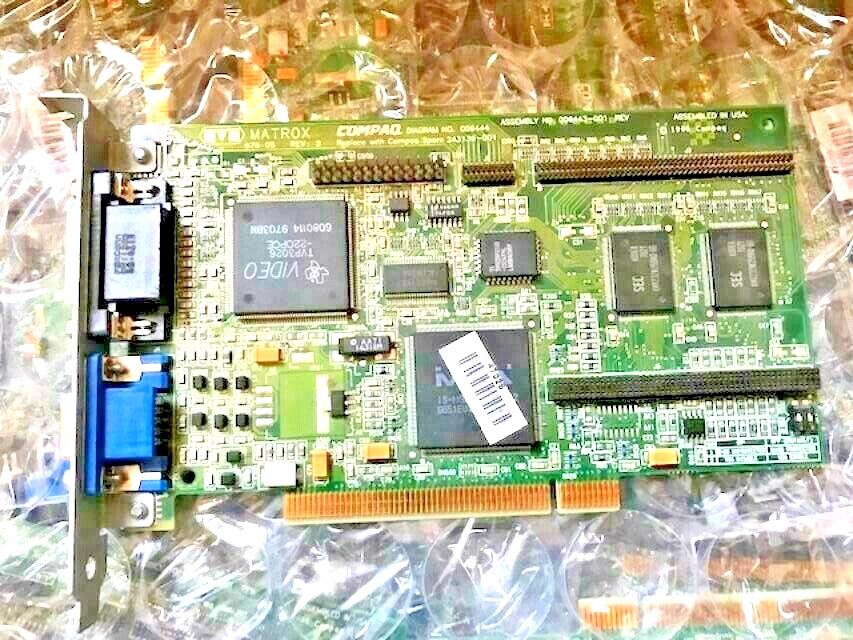 VINTAGE Matrox PCI 2 MB VGA Video Card 576-05 Rev B Compaq 243136-001 RM2
