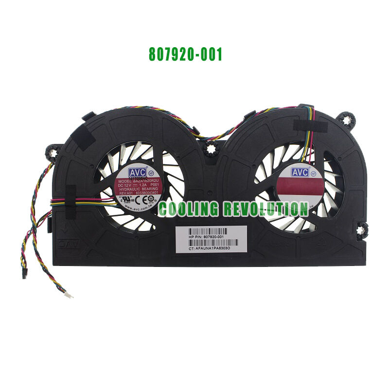 New For HP EliteOne 800 G2 800G2EO CPU Cooling Fan Set 837359-001 807920-001