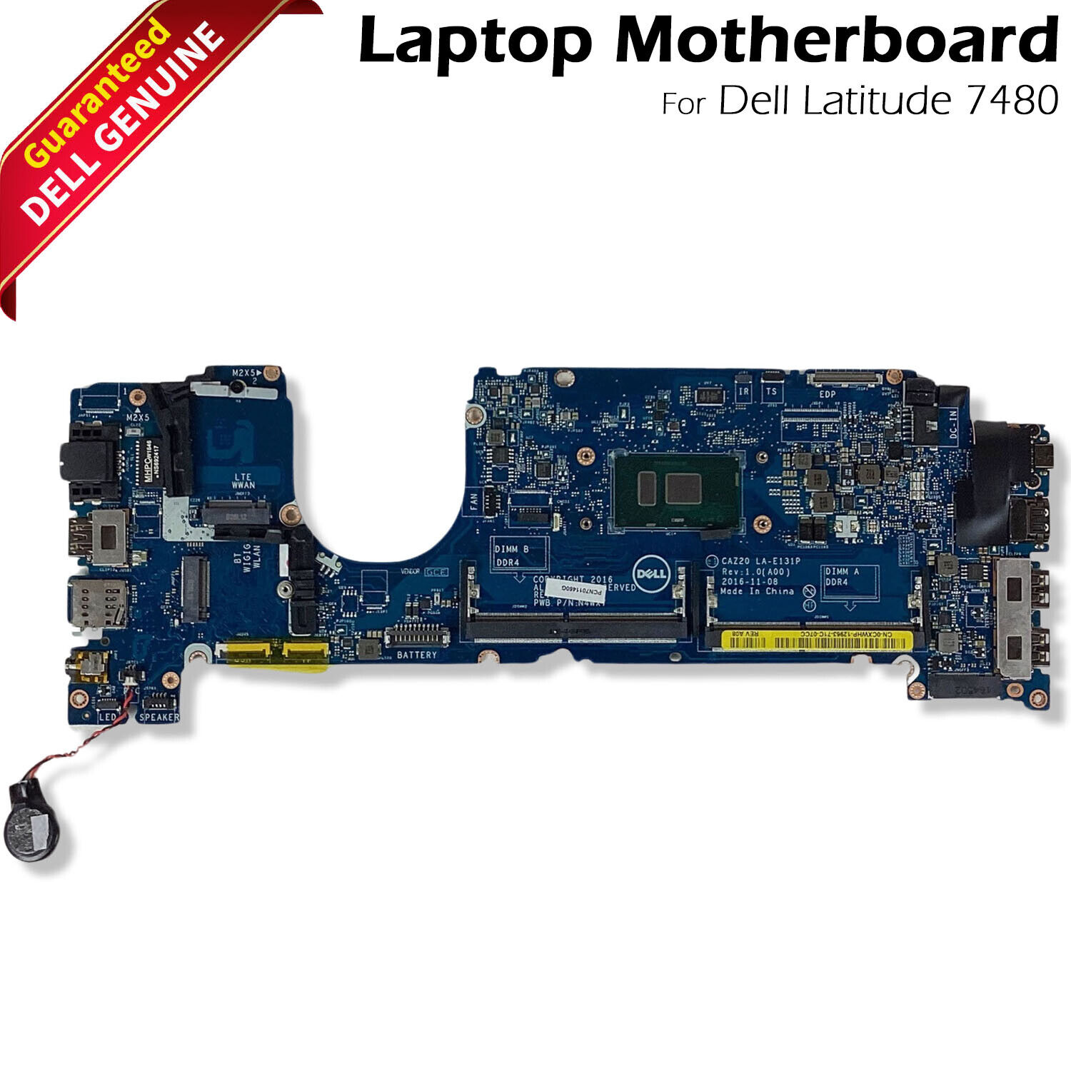 Dell OEM Latitude 7480 Motherboard System Board i7 2.8GHz Thunderbolt 3 CXWHP