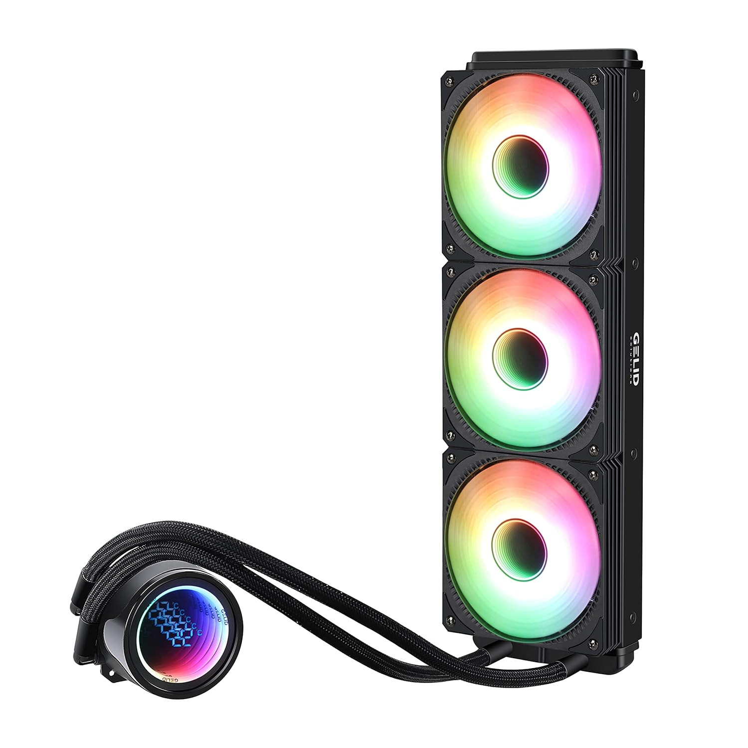 Liquid 360 – All-In-One CPU AIO Water Cooler with 3X 120Mm RGB Fan, 750-1800 RPM