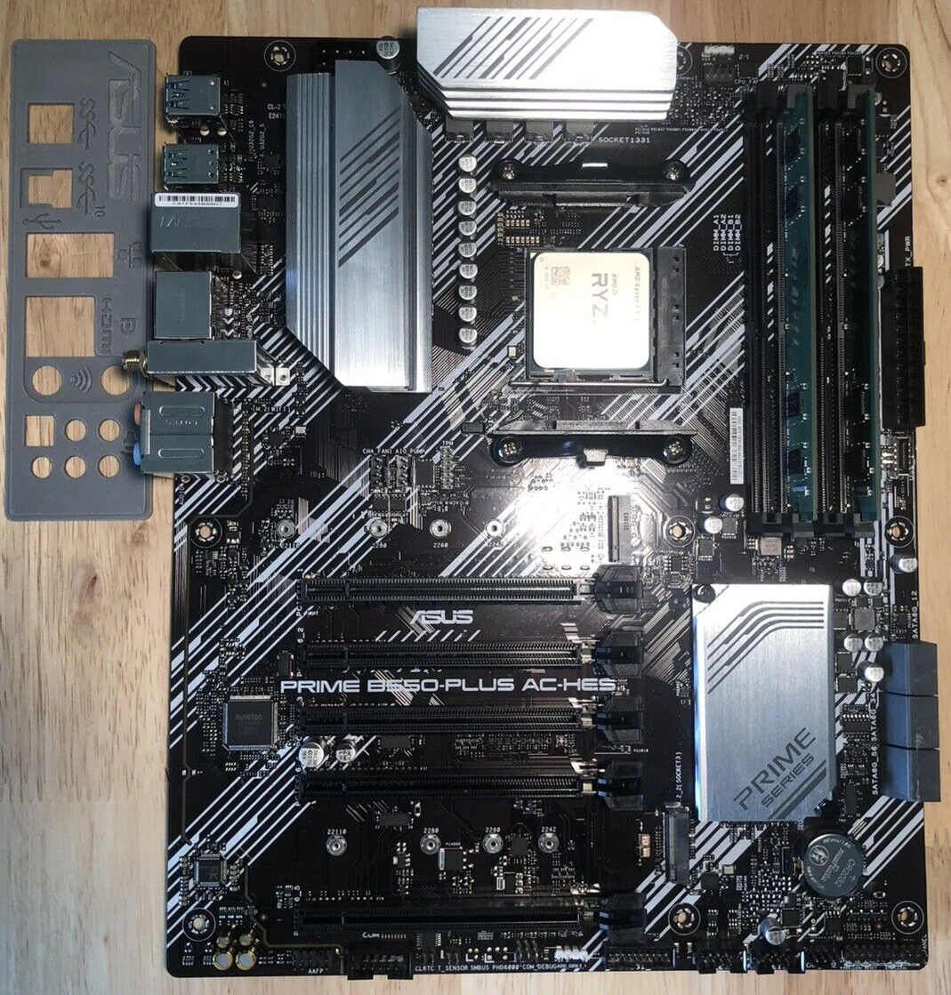 CPU + Motherboard + RAM Combo: ASUS PRIME B550-PLUS AC-HES+Ryzen 7 5700G + 8GB