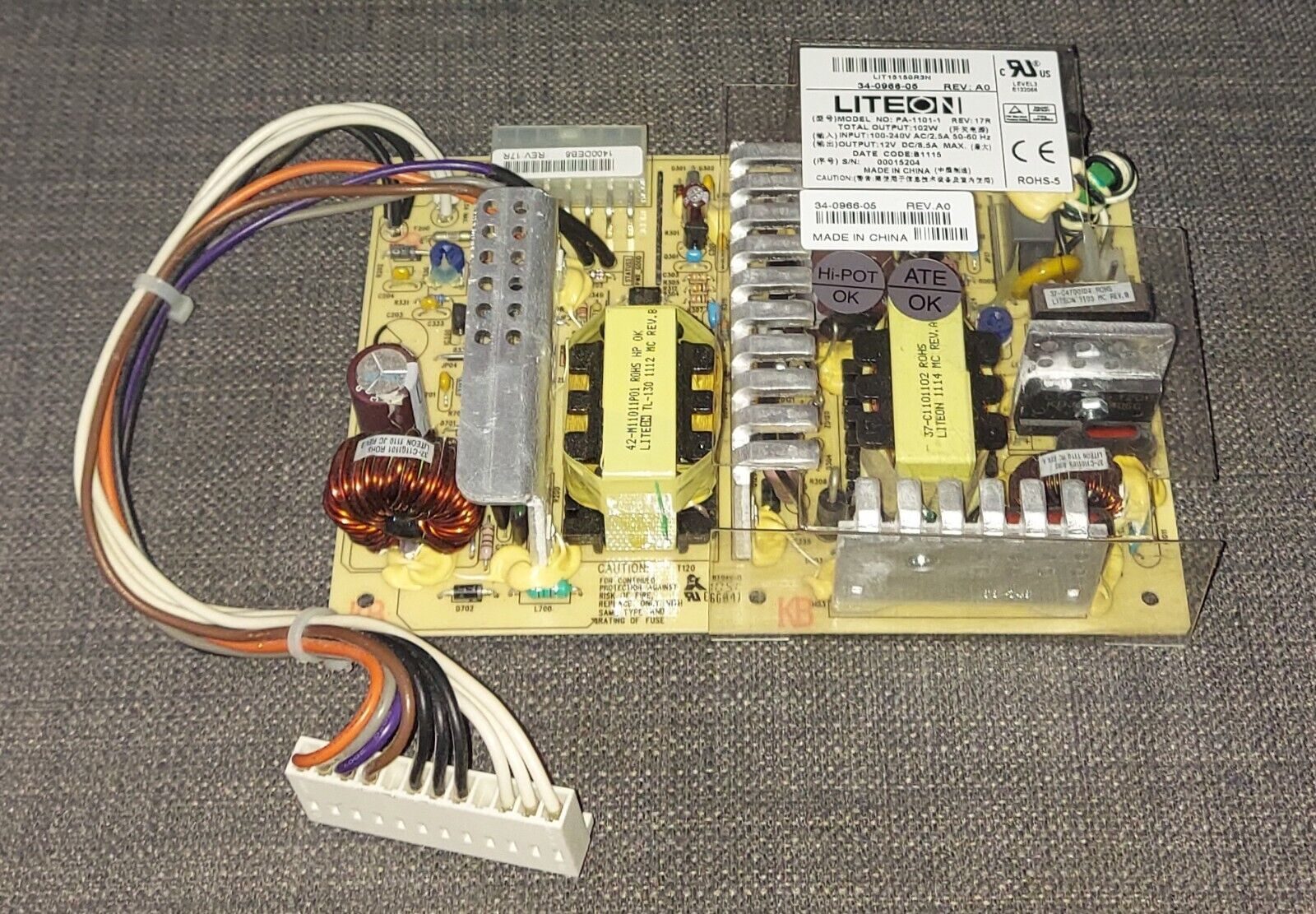 LITE-ON POWER SUPPLY PA-1101-1 34-0966-05 FOR CISCO VG224 VOICE GATEWAY