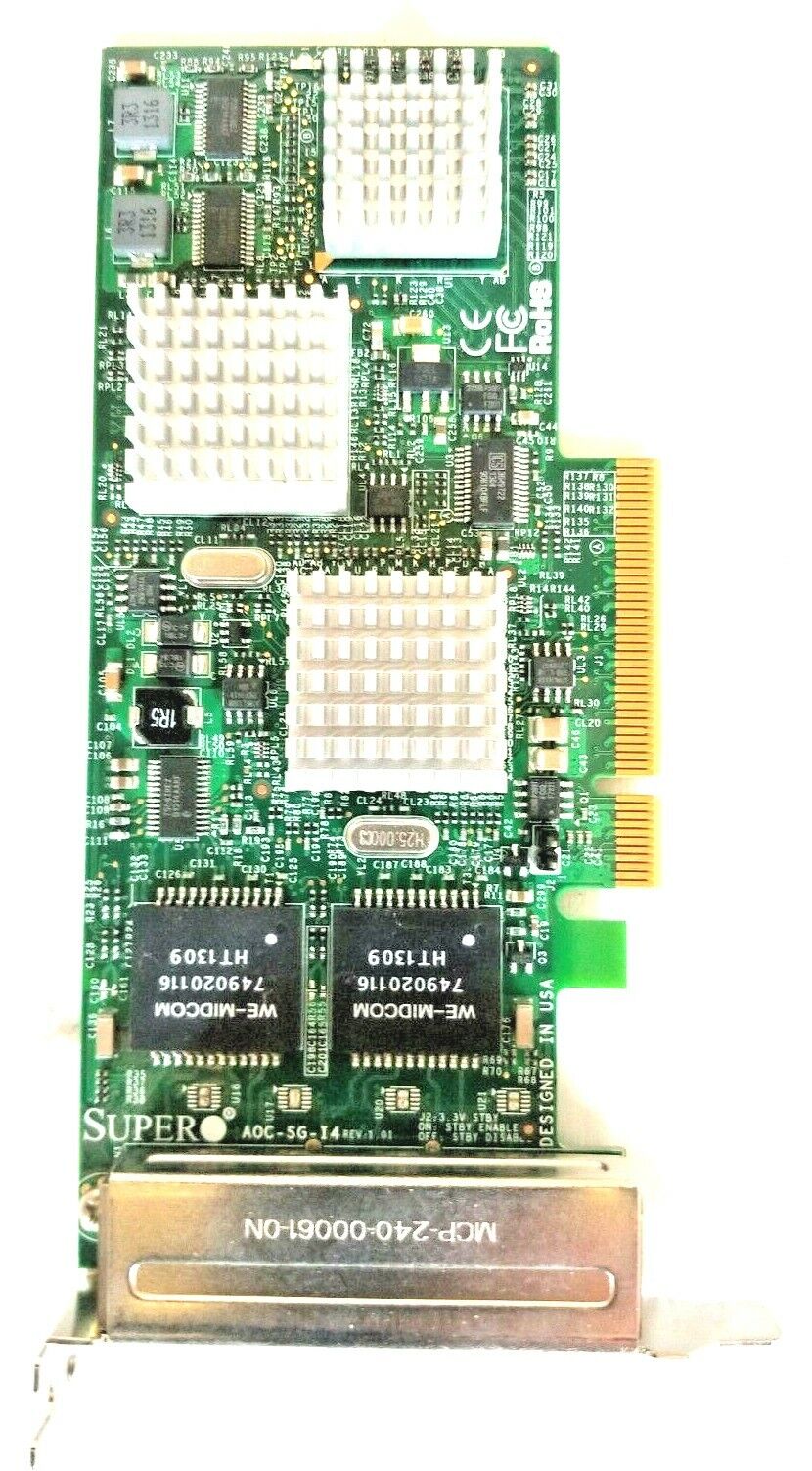 SUPERMICRO AOC-SG-I4 4 Port Gigabit Networking Adapter