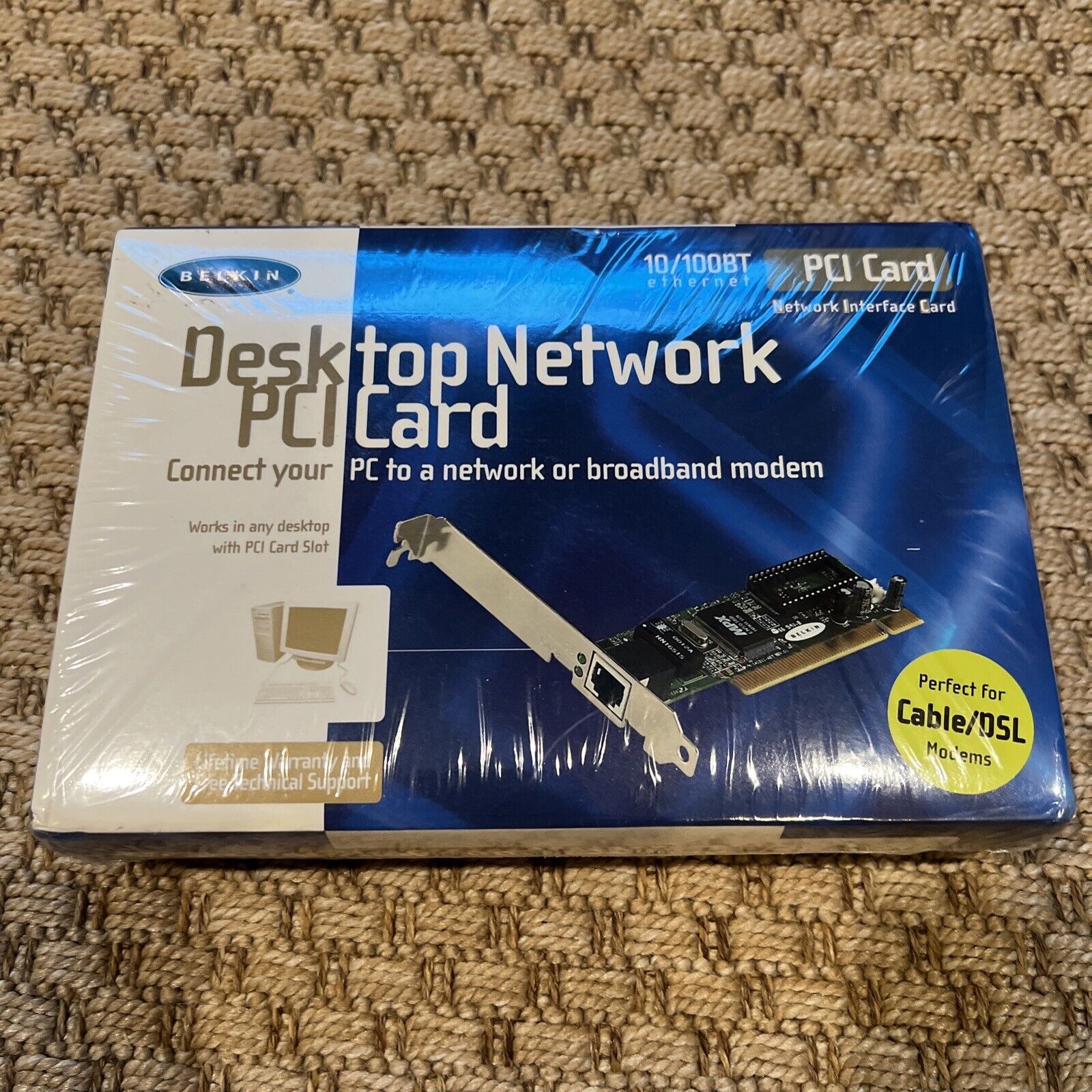 SEALED Belkin F5D5000 Desktop Network PCI Card 10/100MBt 