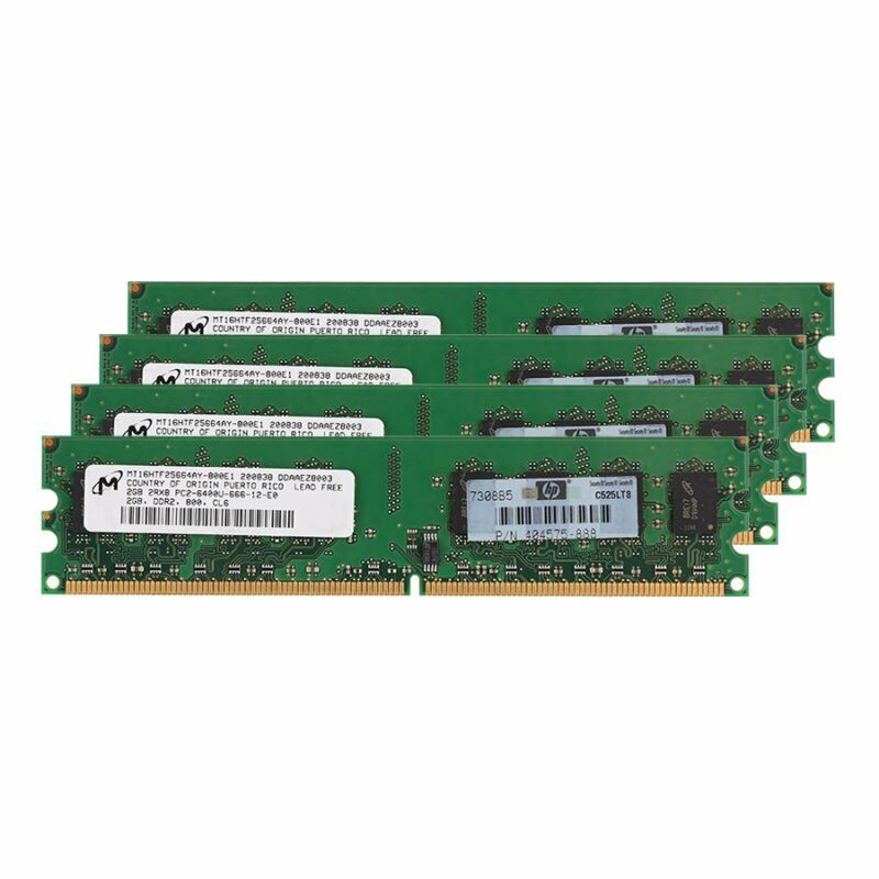 8GB 4x 2GB DDR2 800MHz PC2-6400 240Pin DIMM RAM Desktop Memory For Micron UH