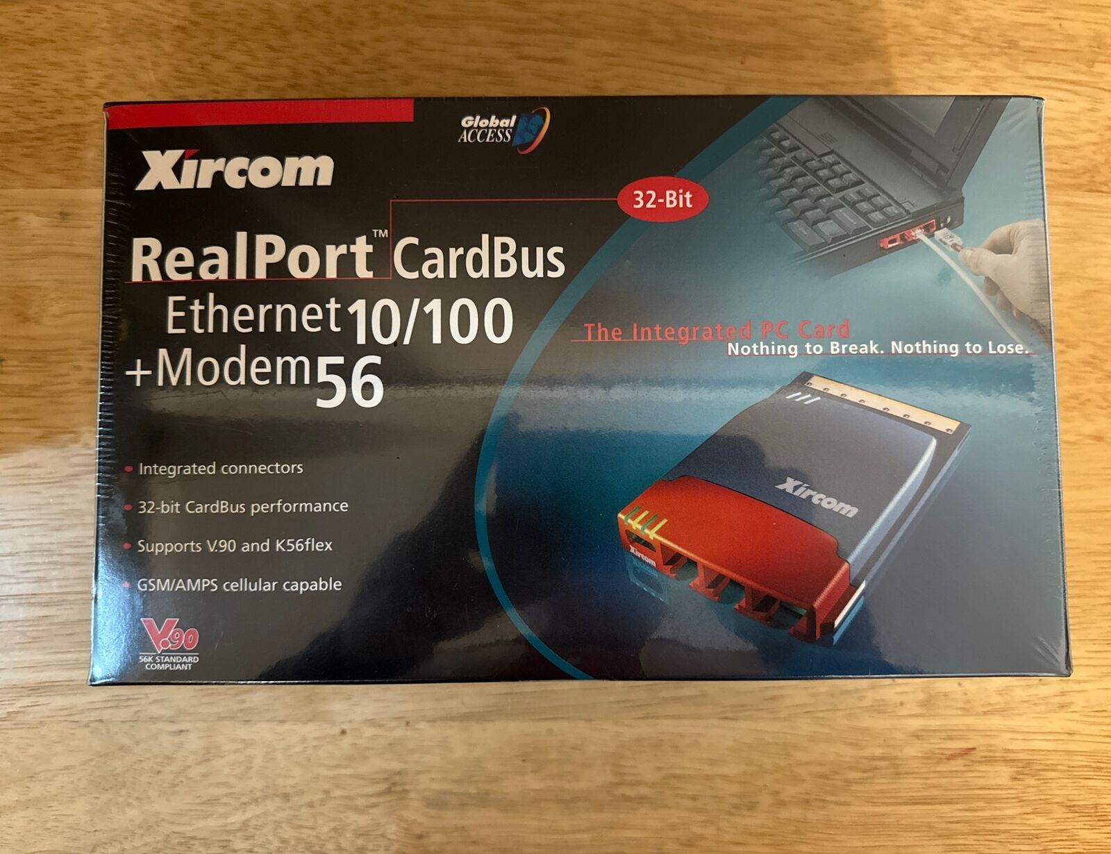 XIRCOM REALPORT CARDBUS ETHERNET 10/100+56K MODEM CARD RBEM56G-100 NEW BOX