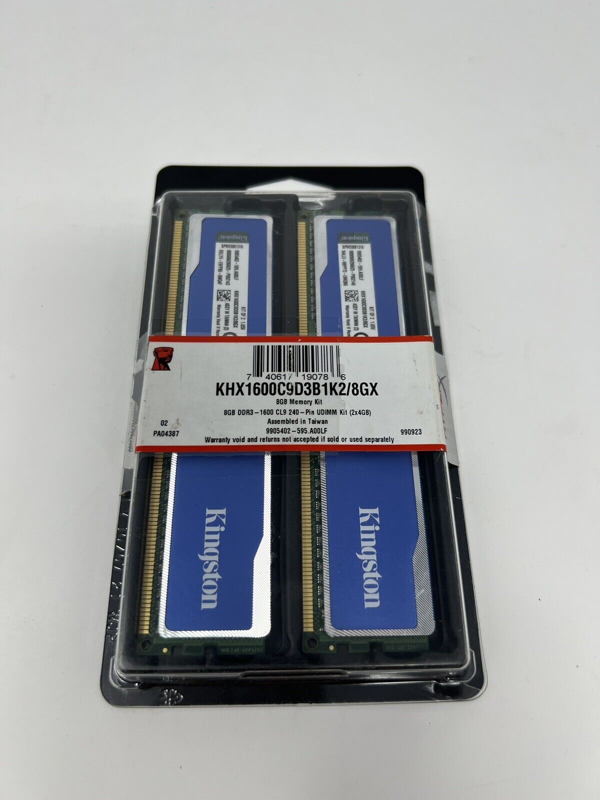 Kingston Hyper X Blu 8 GB (2x4GB Modules) 1600MHz DDR3 Non-ECC CL9 XMP