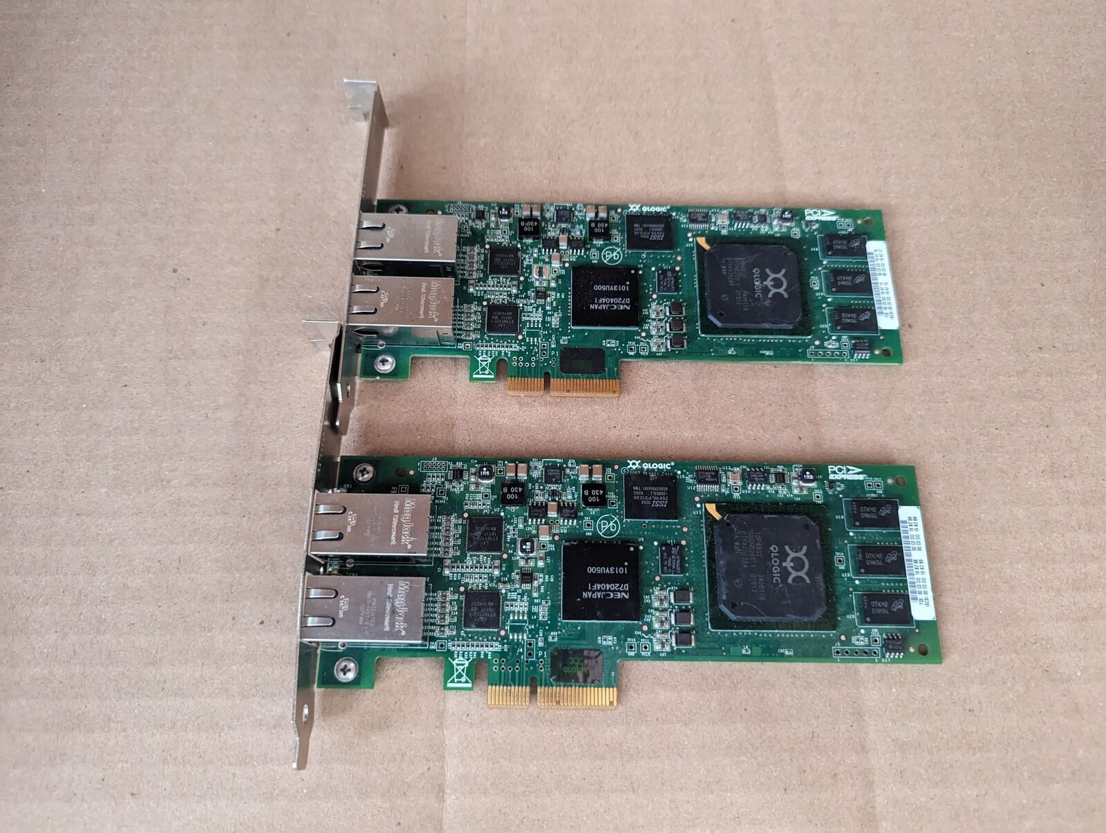 LOT 2 QLOGIC QLE4062C DUAL PORT PCIE GIGABIT NETWORK CARD IX4010402-01 H2-4(6)