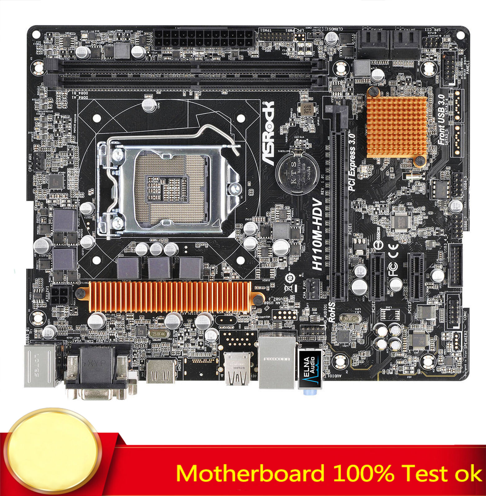 FOR ASRock H110M-HDV Motherboard Supports 6 7th Generation CPU 100% Test Work
