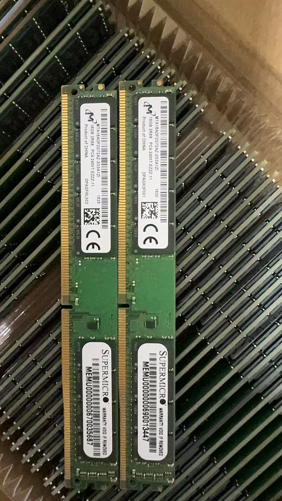 Micron 16GB DDR4 RAM ECC Memory 2400T PC4-2400T-EZZZ-11 MTA18ADF2G72AZ-2G3A1ZI