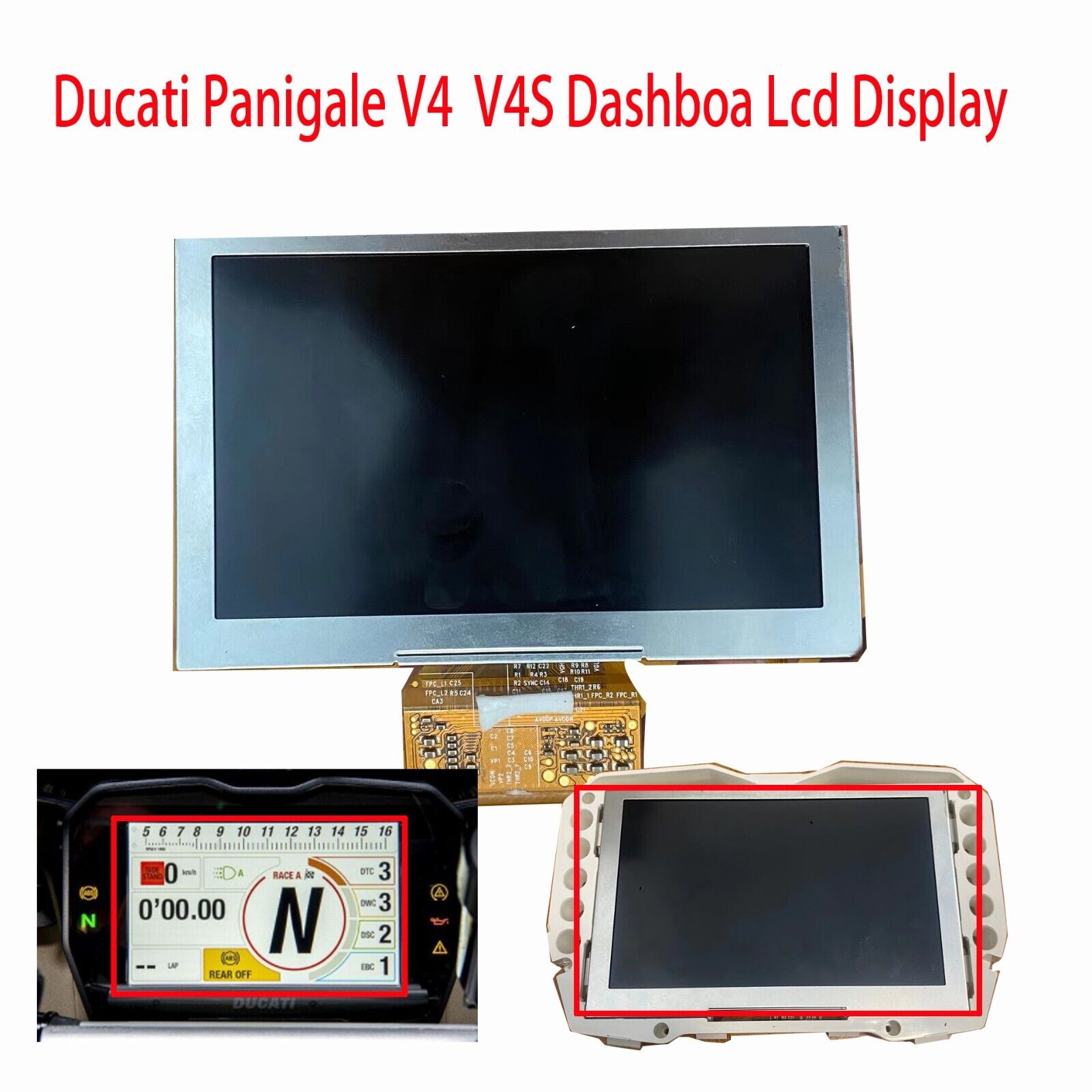 Motorcycle Instrument LCD Display For Ducati Panigale V4 Streetfighter V4 2020
