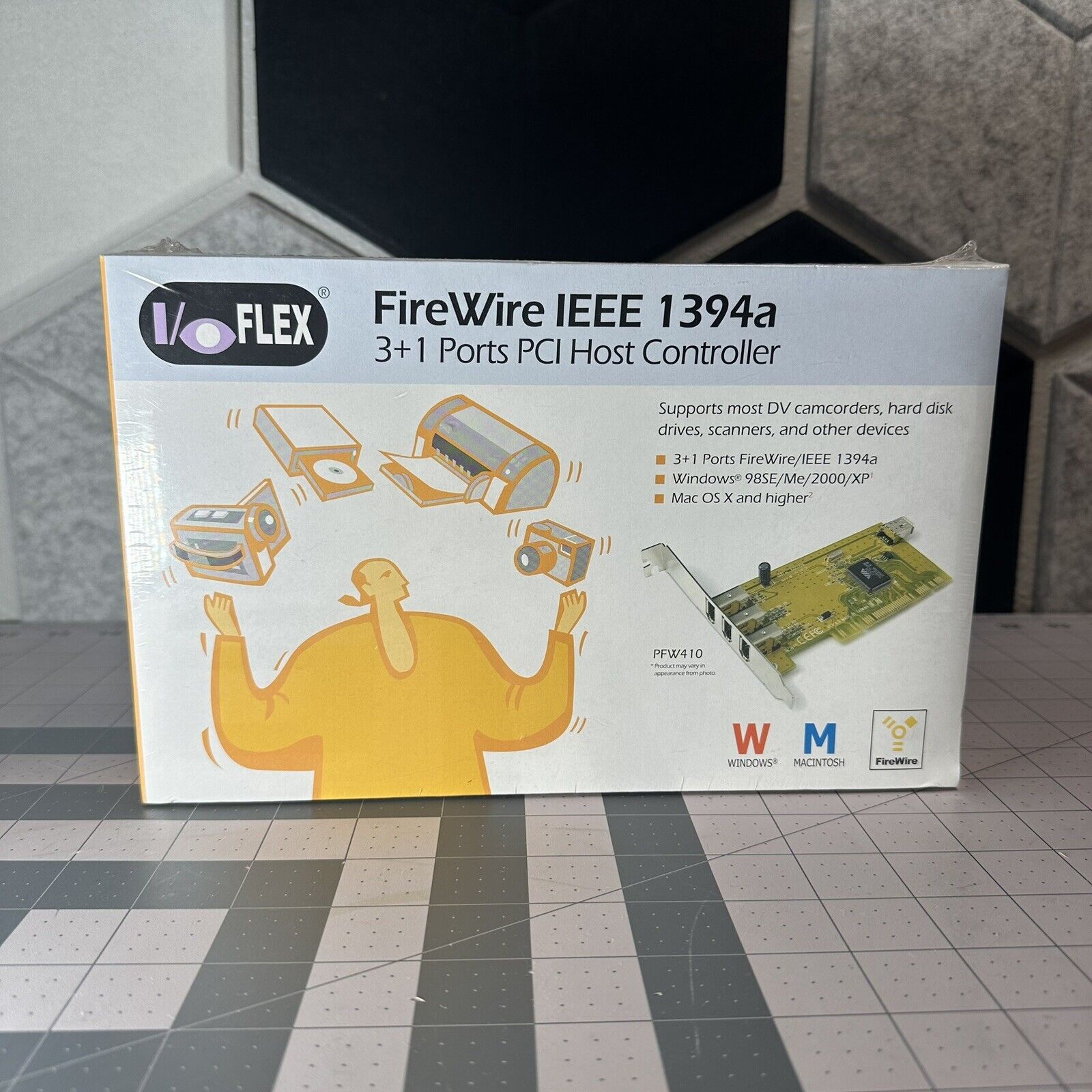 IO Flex FireWire IEEE 1394a Adapter 3+1 Ports PCI Host Controller - SEALED VTG