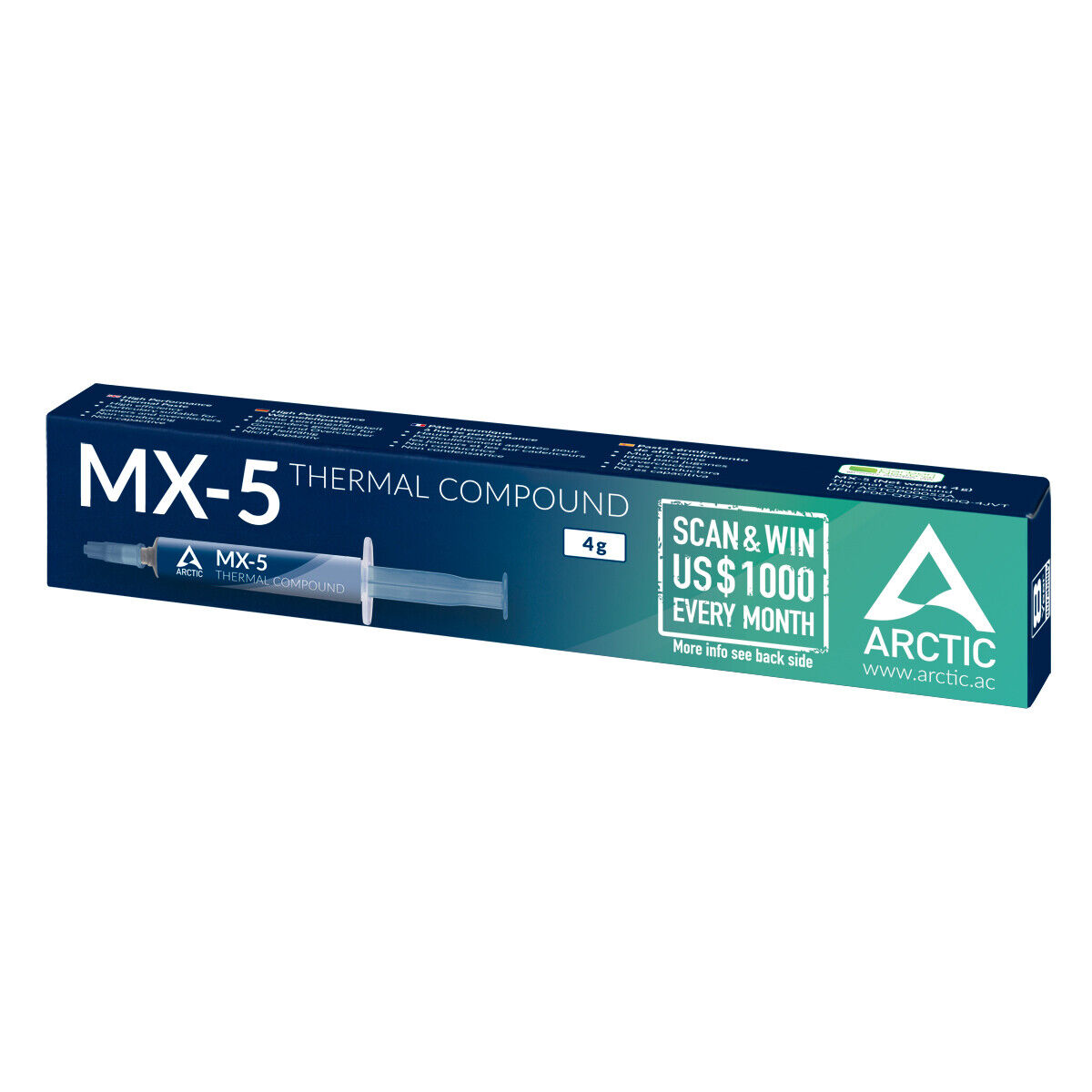 New Genuine MX-5 4g Thermal Paste Compound 2021 Edition Arctic CPU GPU XBOX PS