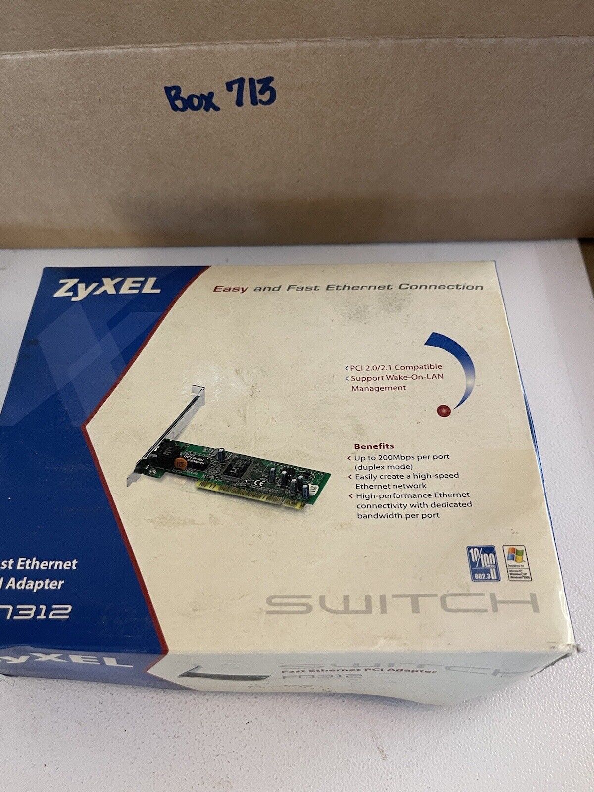  New (old box)ZyXEL Fast Ethernet PCI Adapter FN312
