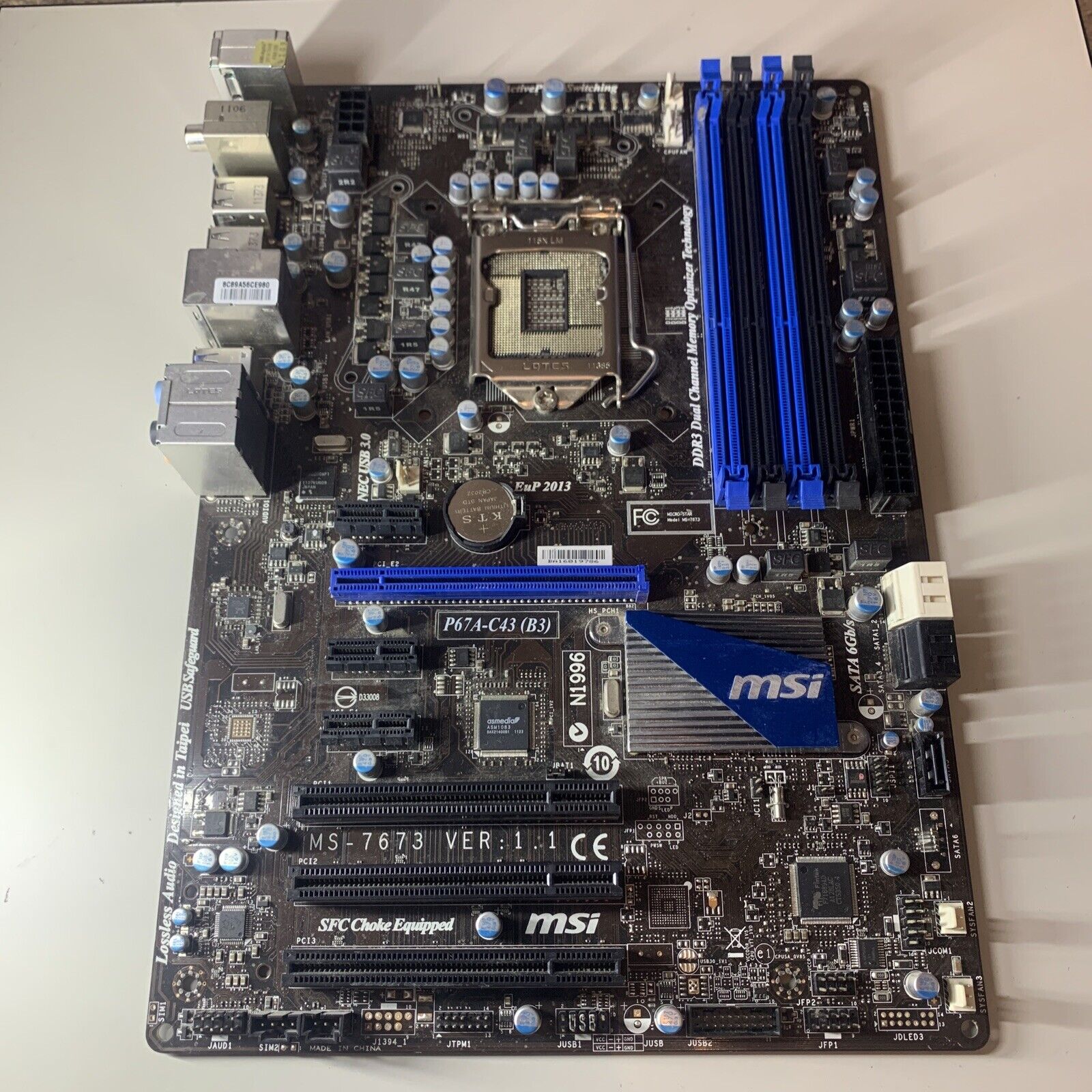 MSI P67A-C43 (B3) LGA 1155/Socket H2, Intel Motherboard, ATX - No I/O Shield