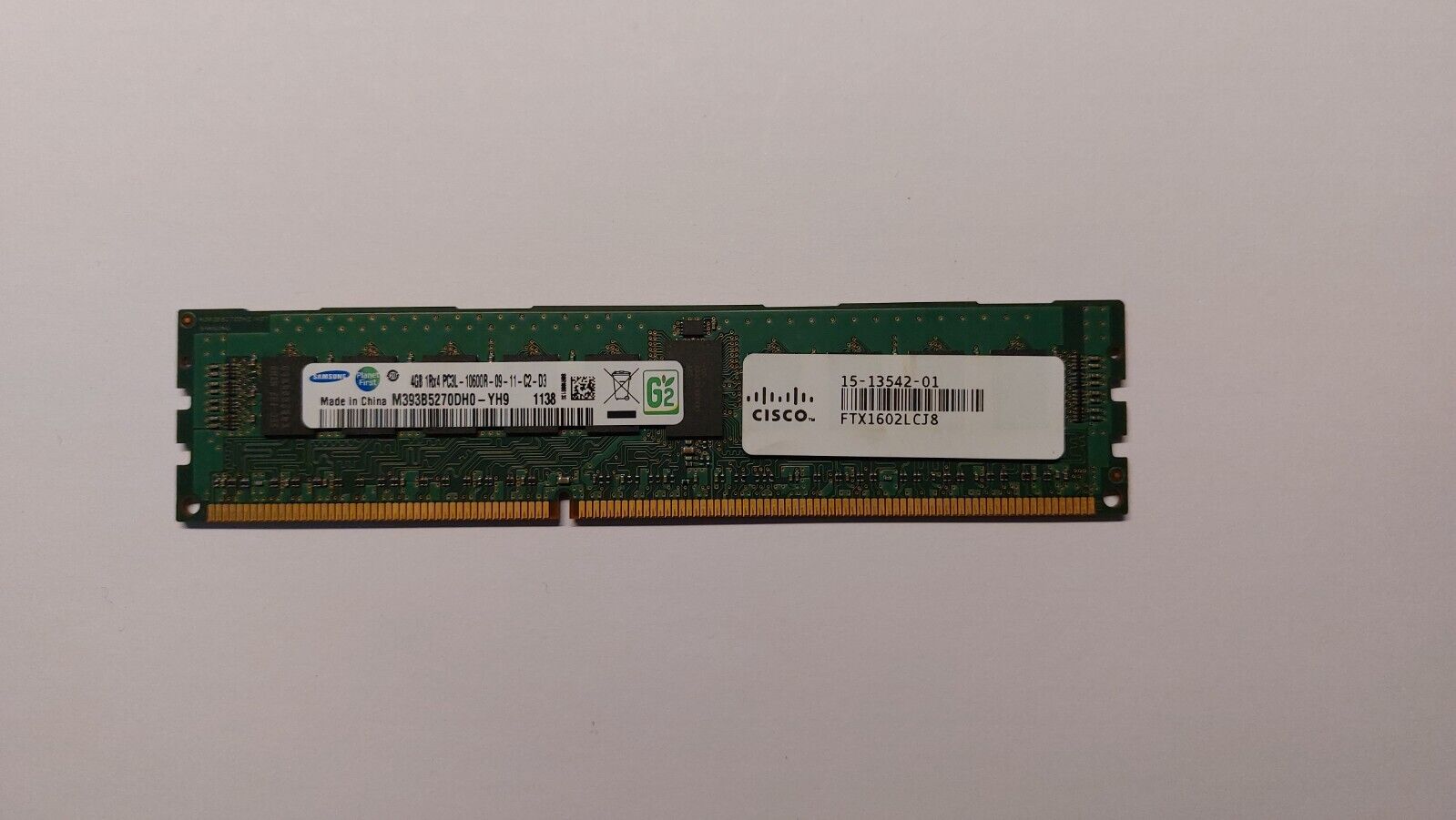 Samsung 4GB DDR3 1333 PC3L-10600R 1.35V Registered ECC RAM M393B5270DH0-YH9