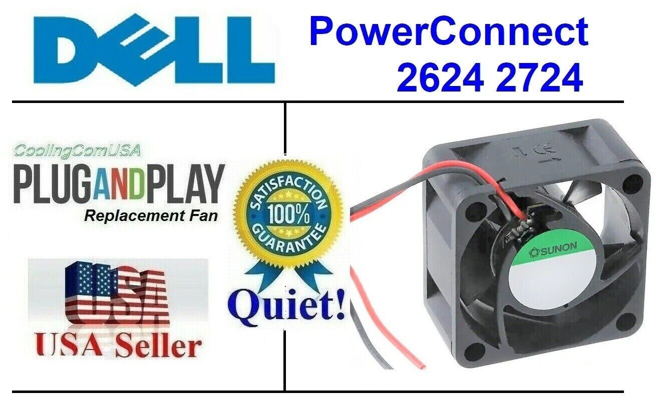 Quiet Dell PowerConnect 2724 2624 (H3636) Replacement Fan