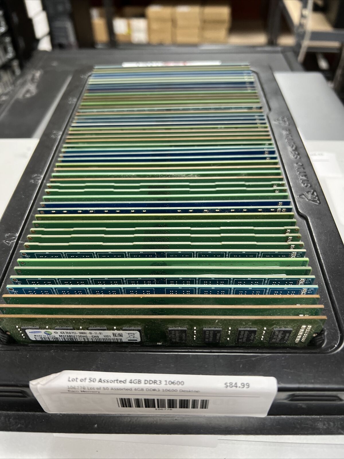 Lot Of 50 4GB PC3-10600 DDR3 Desktop RAM Sticks Mixed Manufacturer