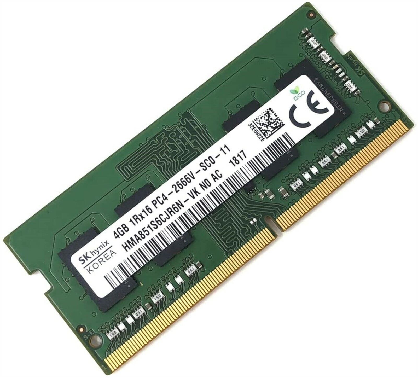 SK hynix HMA851S6CJR6N - VK Non ECC PC4-2666V 4GB DDR4 at 2666MHz. Laptop Memory