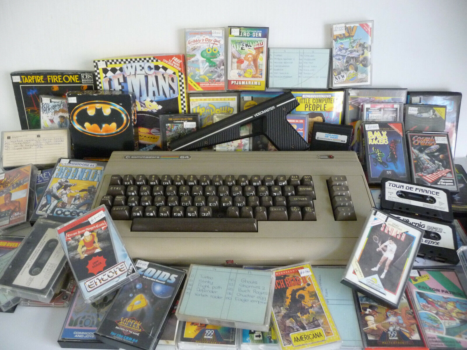 Commodore 64 home computer & LARGE collection of Vintage gaming games 1980\'s era
