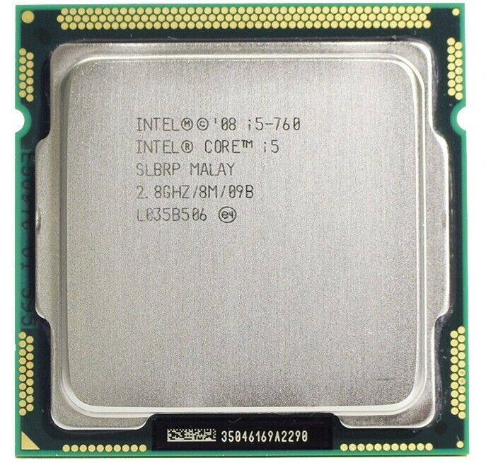 Intel Core i5-760 2.8 GHz 4 Cores 8MB SLBRP Cache Socket LGA1156 CPU Processor