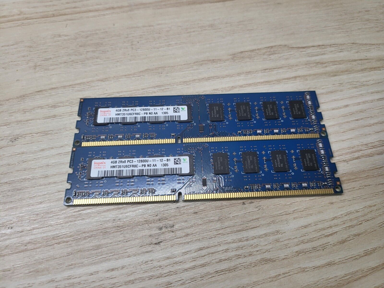 8 GB 2 x 4GB Hynix HMT351U6CFR8C-PB N0 AA 2Rx8 PC3-12800U DDR3 Memory