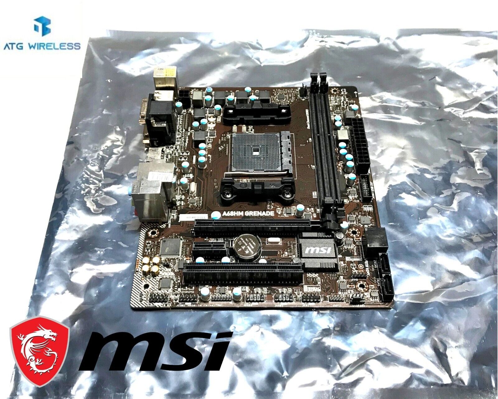 MSI A68HM Grenade Motherboard FM2+ USB 3.0 LAN SATA DDR3 (GRADE A) [TESTED 100%]