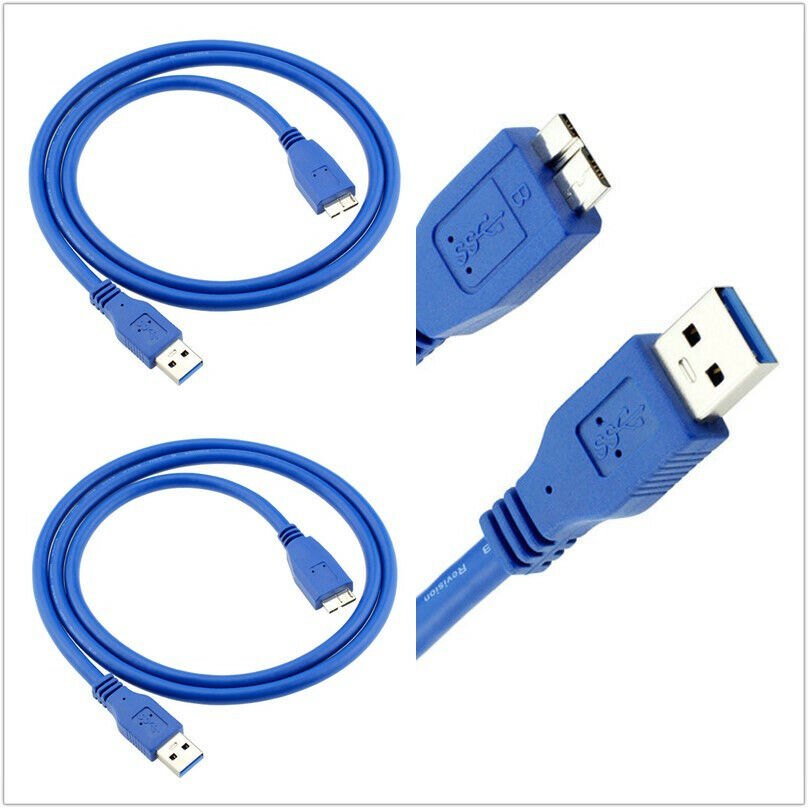2x 1M USB 3.0 Cable Lead for G-Tech G-DRIVE Portable External Hard Drive 2.5inch