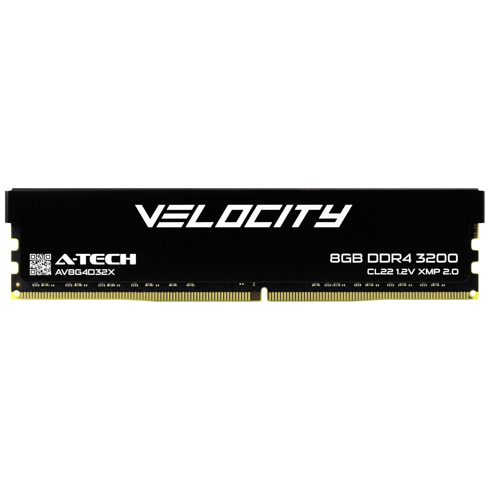 A-Tech Velocity 8GB PC4-25600 DDR4 3200MHz CL22 XMP Desktop PC Gaming Memory RAM