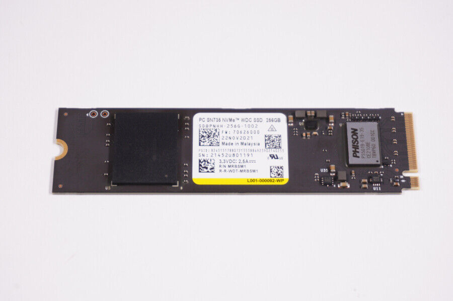 SDDPNQD-256G-1006 Western Digital 256GB M.2 2280 PCIe NVMe Gen4x4 SSD Drive