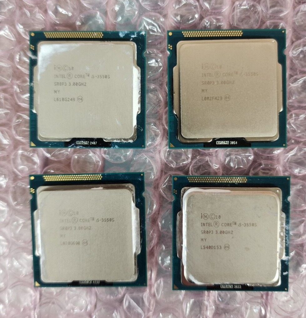 Lot of 4 x Intel Core i5-3550S SR0P3 3.00 Ghz Quad Core CPU Processor