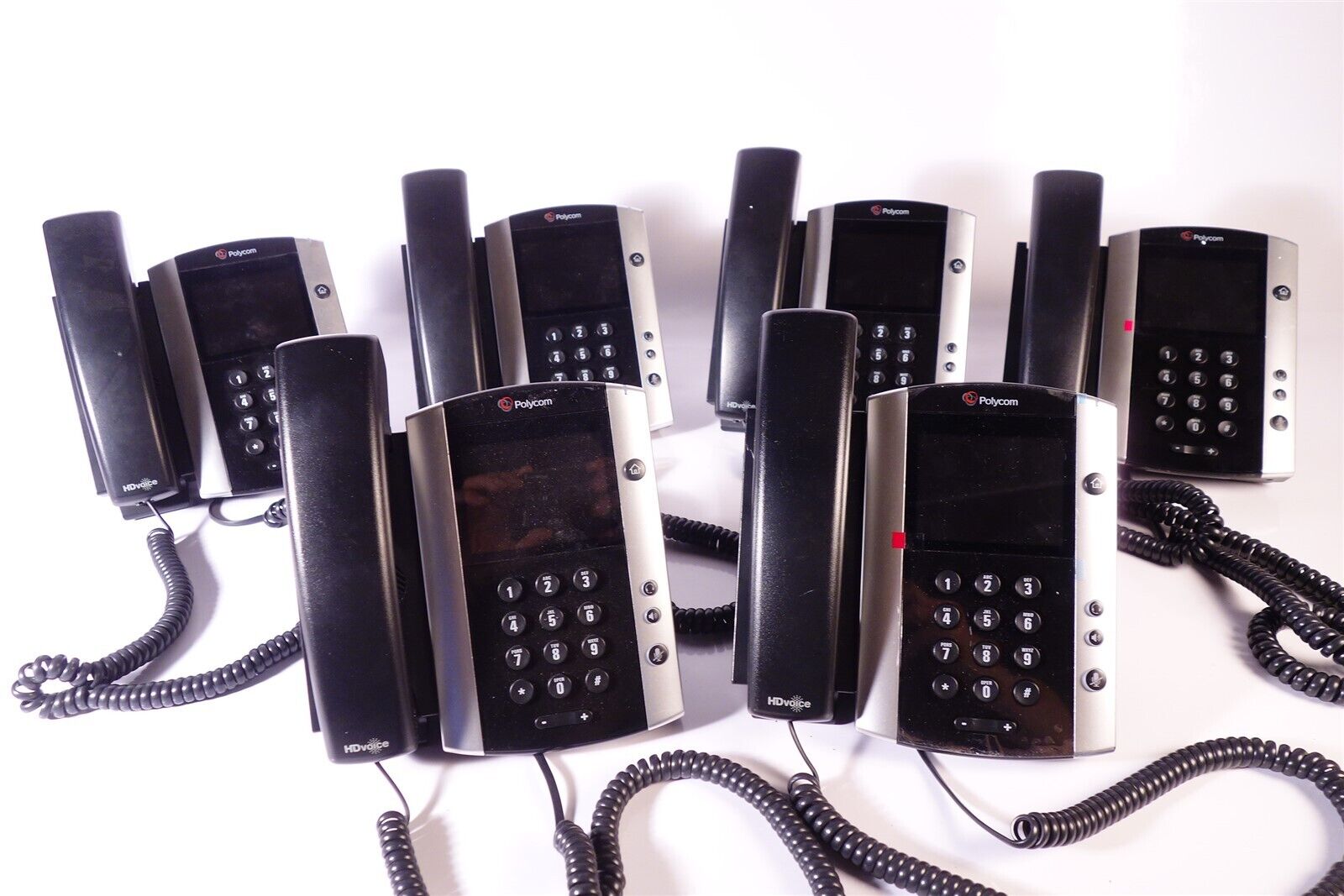 Lot of 6 Excellent Polycom VVX 501 VOIP Phones 