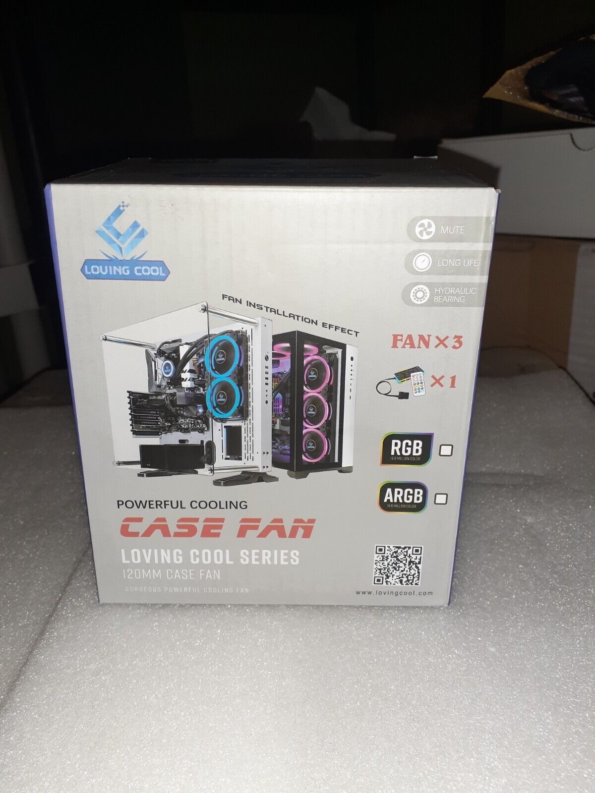 Computer Case PC Cooling Fan 5v 3Pin aRGB Adjust 120mm Quiet IR Remote