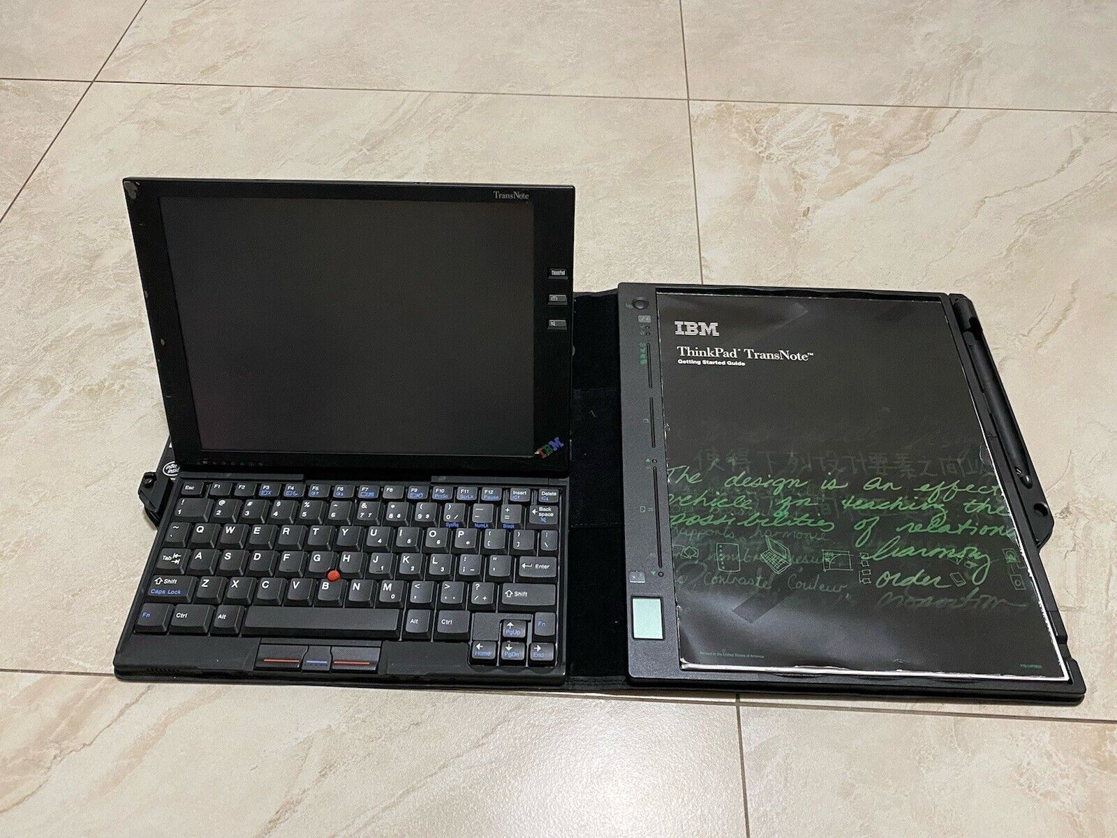 VNTG IBM ThinkPad TransNote 2675 W/ Documents, Rare Discontinued