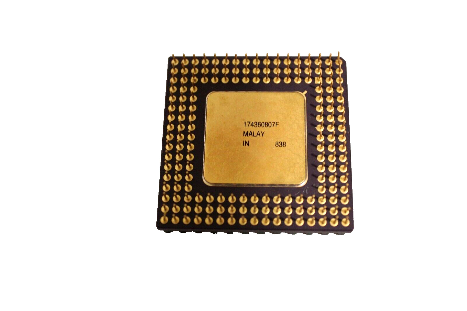 Vintage Intel i486DX2 174360807F RARE SX931  Rare Ceramic GOLD Processor .