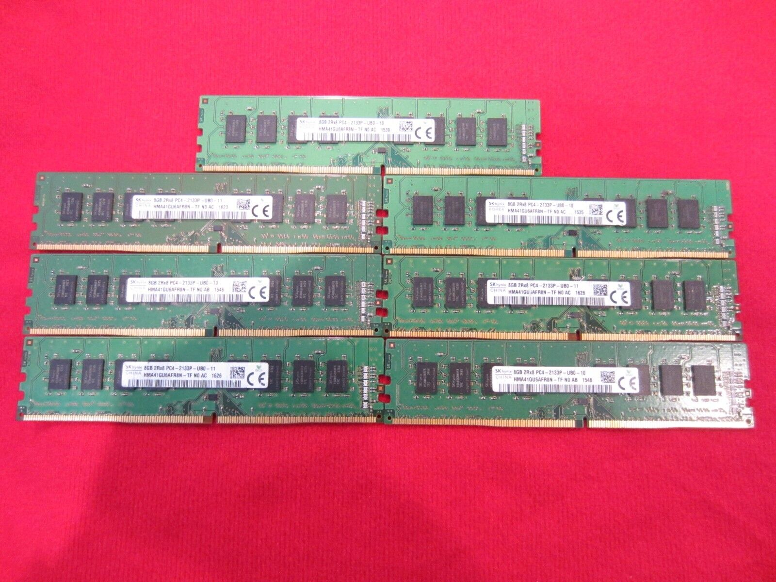 Lot of 25pcs Micron,SKhynix 8GB DDR4-2133P/2400T/2666V Desktop Memory