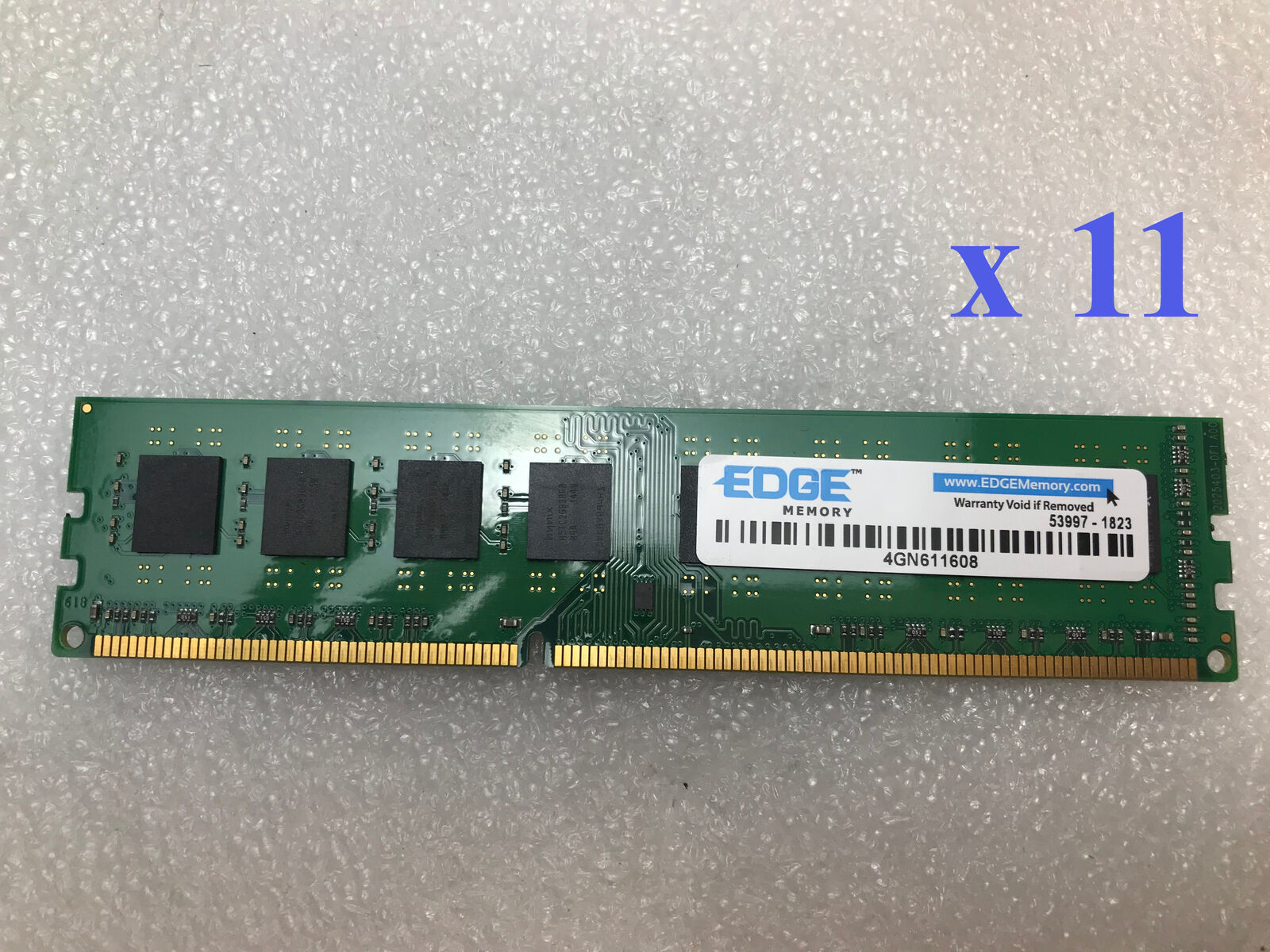 Lot of 11 EDGE RAM DIMM 4GB DDR3 1333MHz PC3-10600 non-ECC 4GN611608 44GB TOTAL