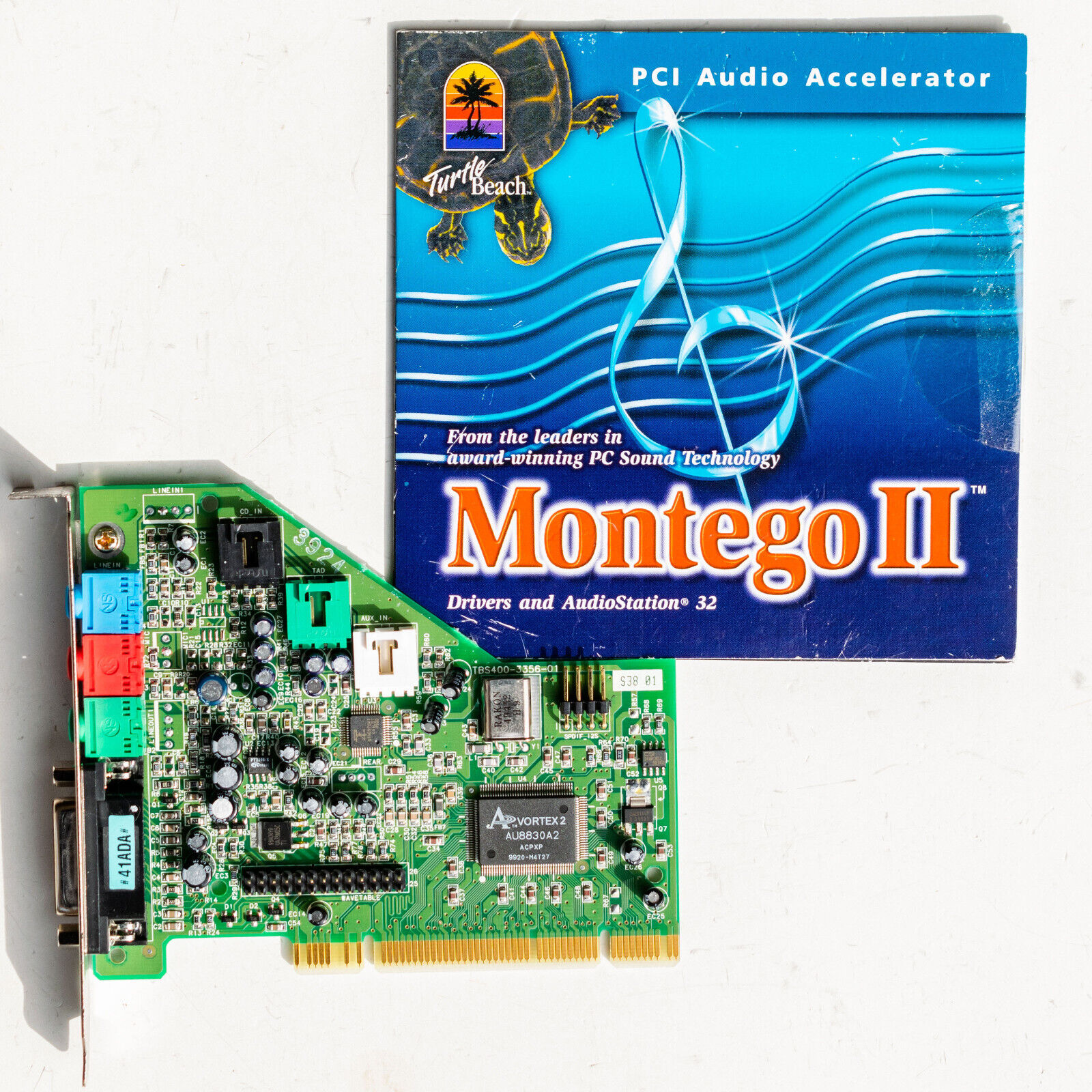 Aureal Vortex2 AU8830A2 Turtle Beach Montego II Quadzilla PCI Audio Retro Gaming