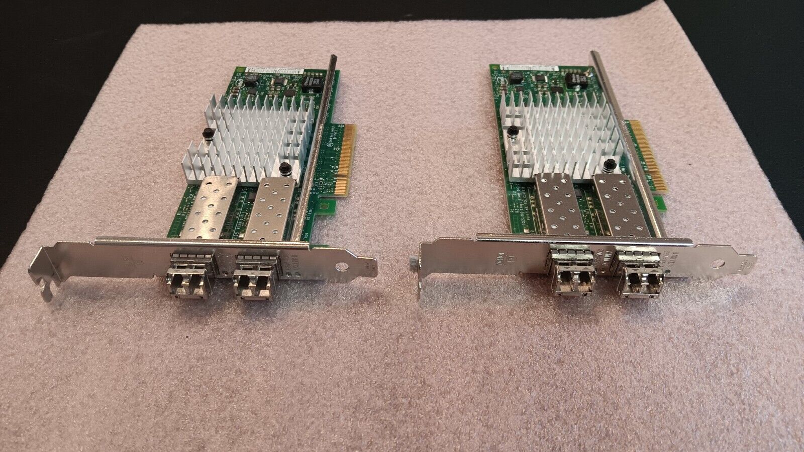 lot of 2 Intel X520-DA2 10Gbps Dual Port SFP+ PCI-E Card