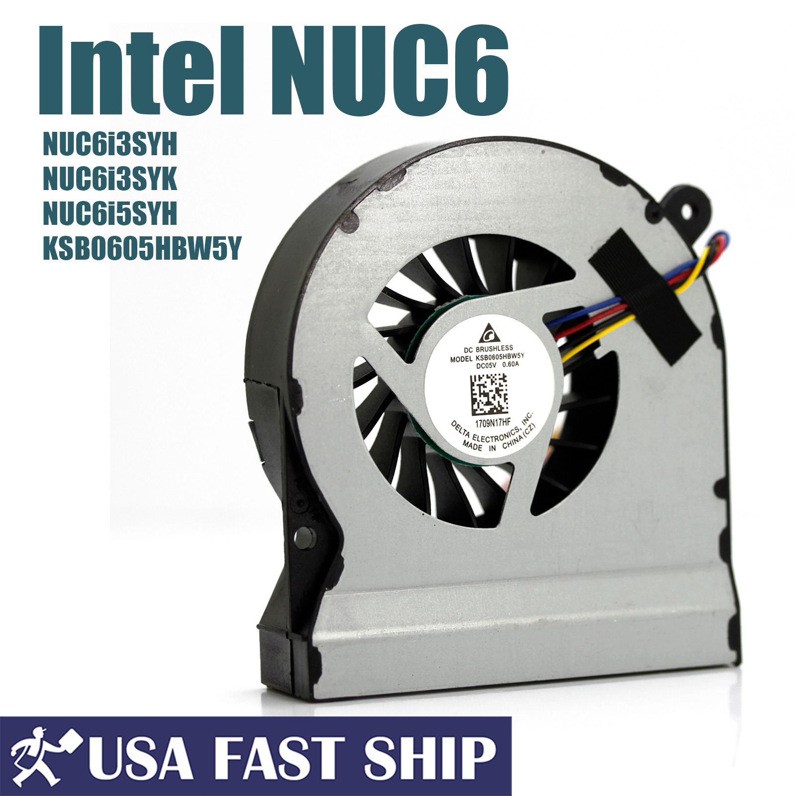 New CPU Cooling Fan For Intel NUC6 NUC6i3SYH NUC6i3SYK NUC6i5SYH KSB0605HBW5Y