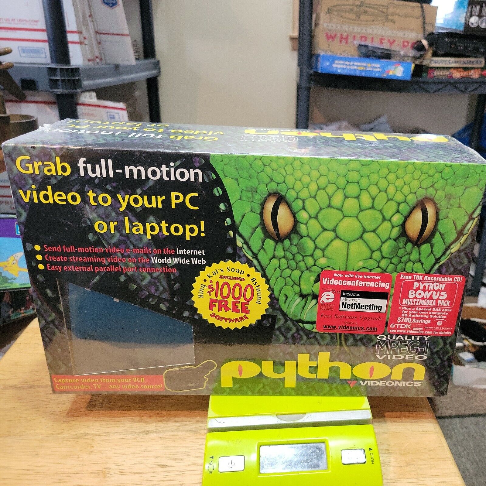Vintage Gaming Videonics Python Video Capture Card w/ Free Software NEW SEALED
